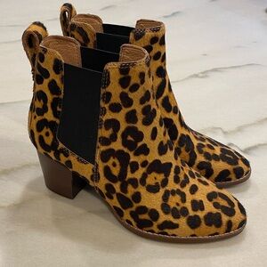 Madewell Regan Boots size 6 Leopard Calf Hair